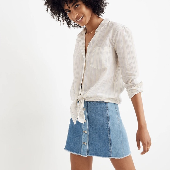 Madewell tie front shirt S. - Picture 2 of 13